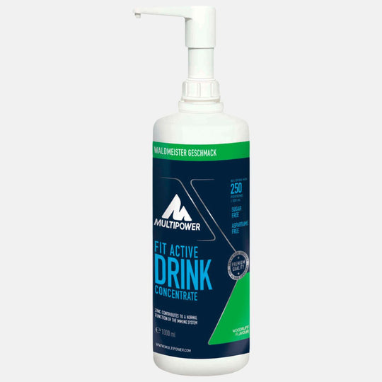 Multipower Fit Active Getränkekonzentrat 1L – isotonisches Getränkekonzentrat mit klassischem Waldmeisteraroma für sportliche Leistung.