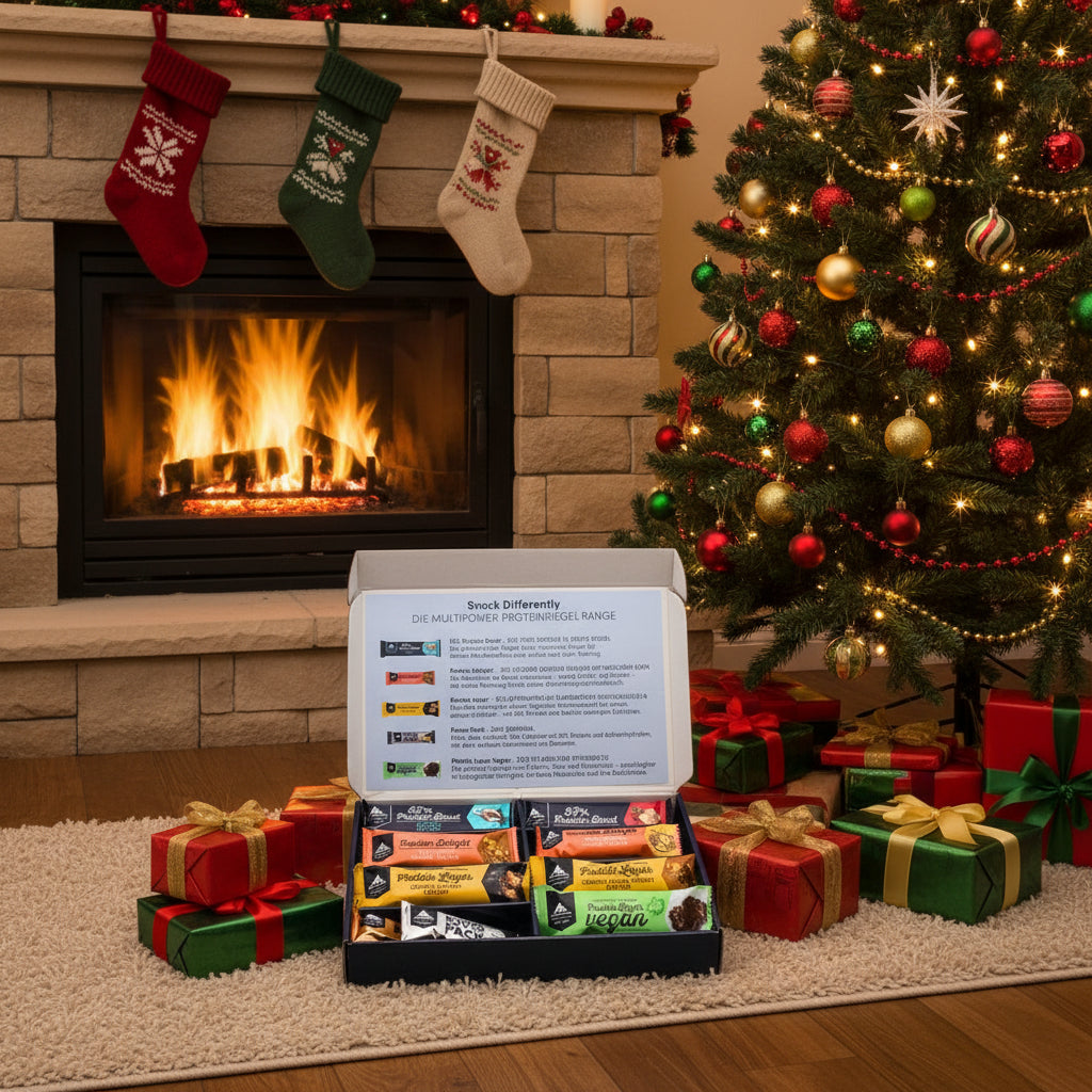 Multipower Proteinriegel Probier Mixbox mit verschiedenen Geschmacksrichtungen – ideal für Sportler und Fitnessbewusste zum Testen und Genießen hochwertiger Eiweißriegel.