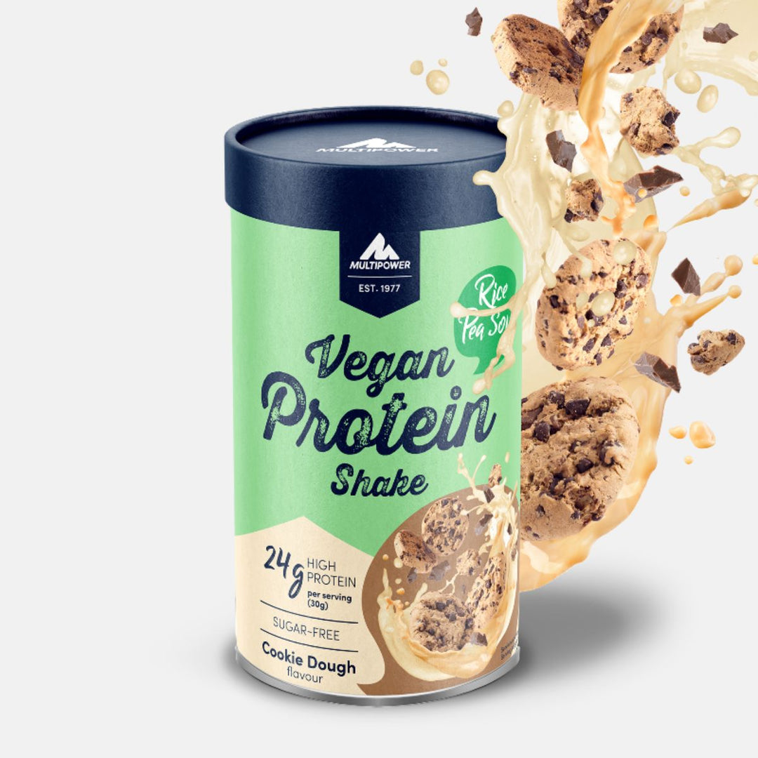 Multipower Vegan Protein Shake 420g – veganer Proteinshake mit leckerem Cookie-Dough-Geschmack für bewusste Ernährung ohne Kompromisse.