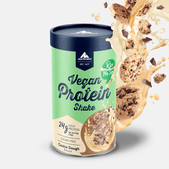 Multipower Vegan Protein Shake 420g – veganer Proteinshake mit leckerem Cookie-Dough-Geschmack für bewusste Ernährung ohne Kompromisse.