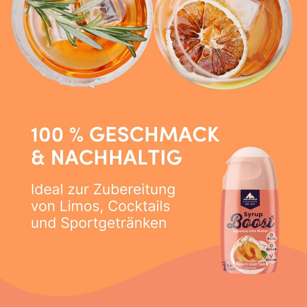 Syrup Boost Eistee Pfirsich | Getränkesirup ohne Zucker