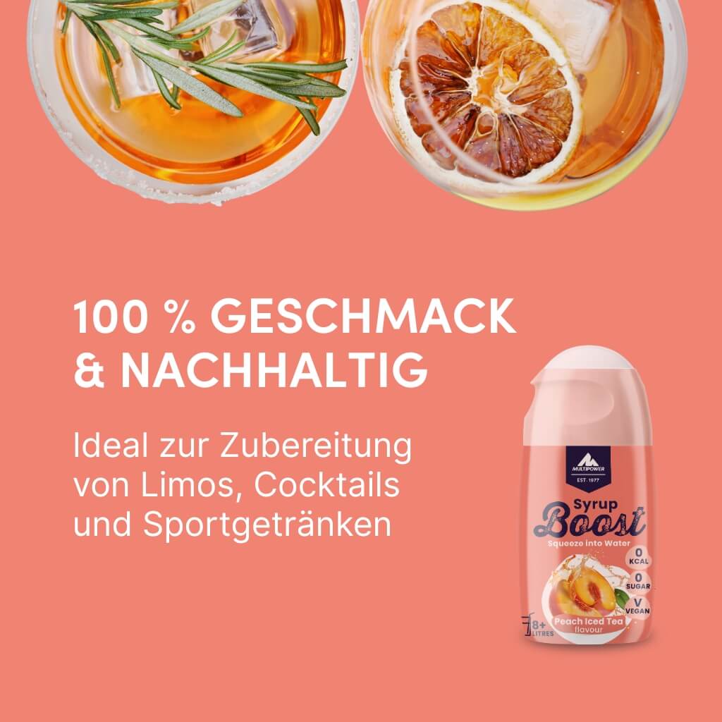 Syrup Boost Eistee Pfirsich | Getränkesirup ohne Zucker