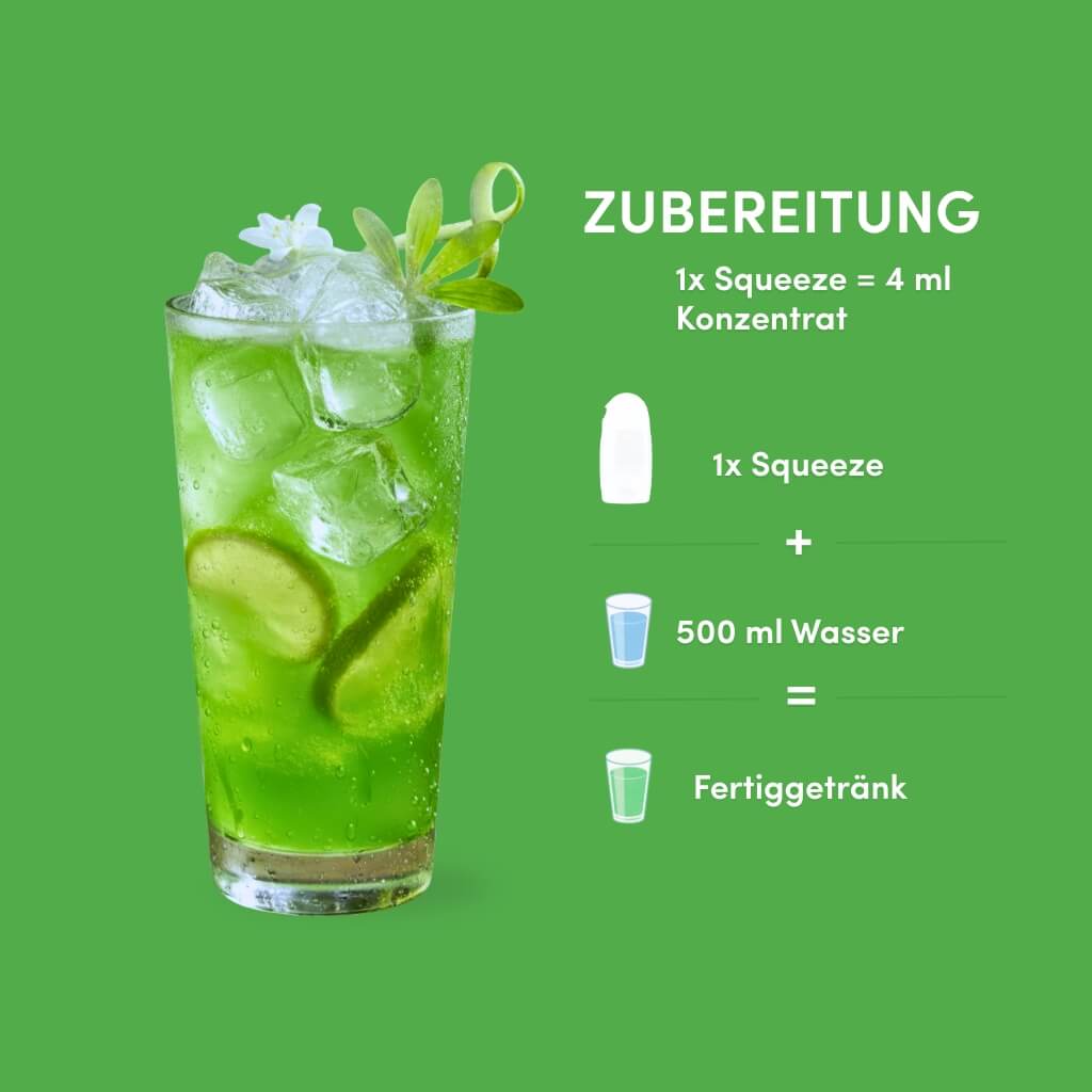 Syrup Boost Waldmeister, 65 ml Getränkesirup ohne Zucker – Multipower