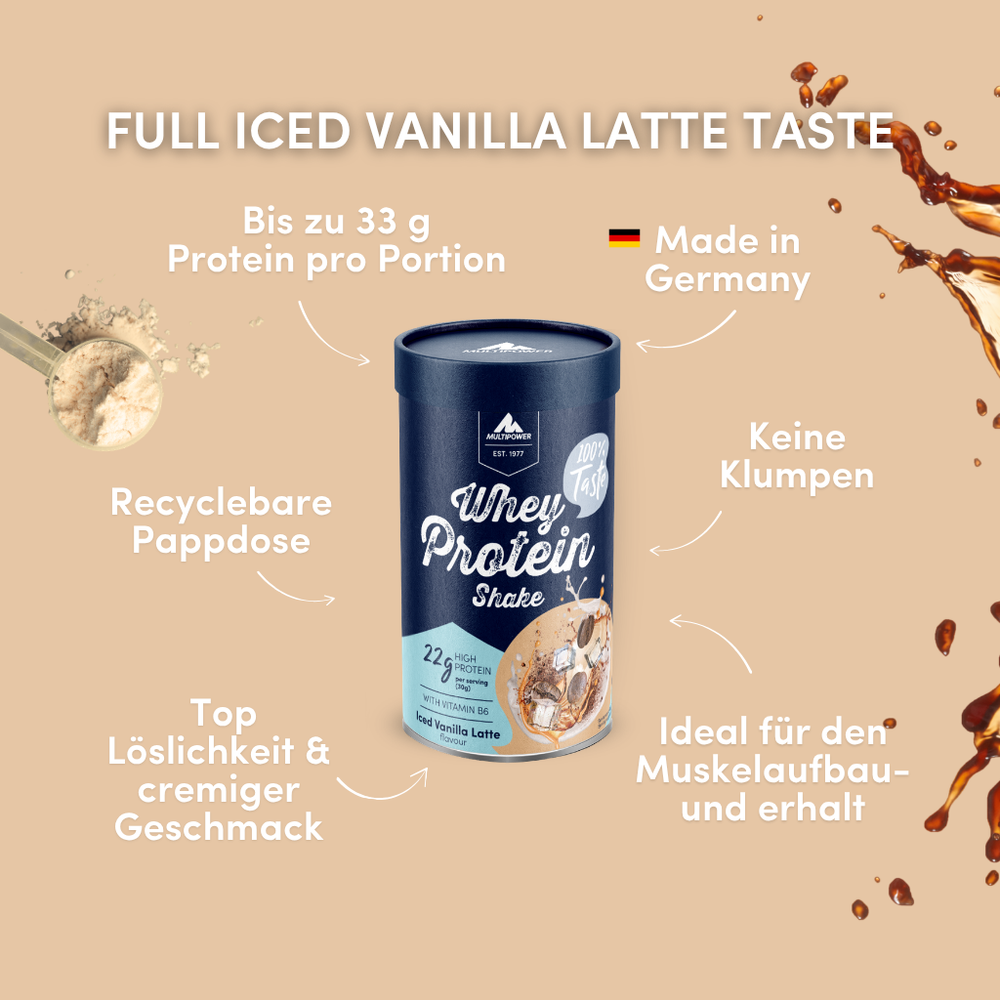 420g Whey Protein Pulver Iced Vanilla Latte | Protein Kaffee