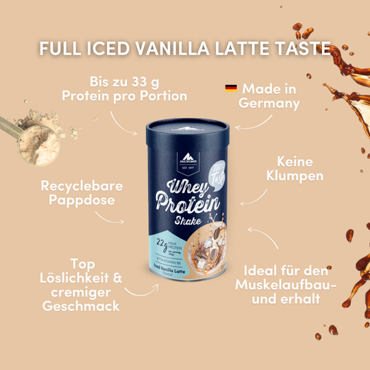 420g Whey Protein Pulver Iced Vanilla Latte | Protein Kaffee